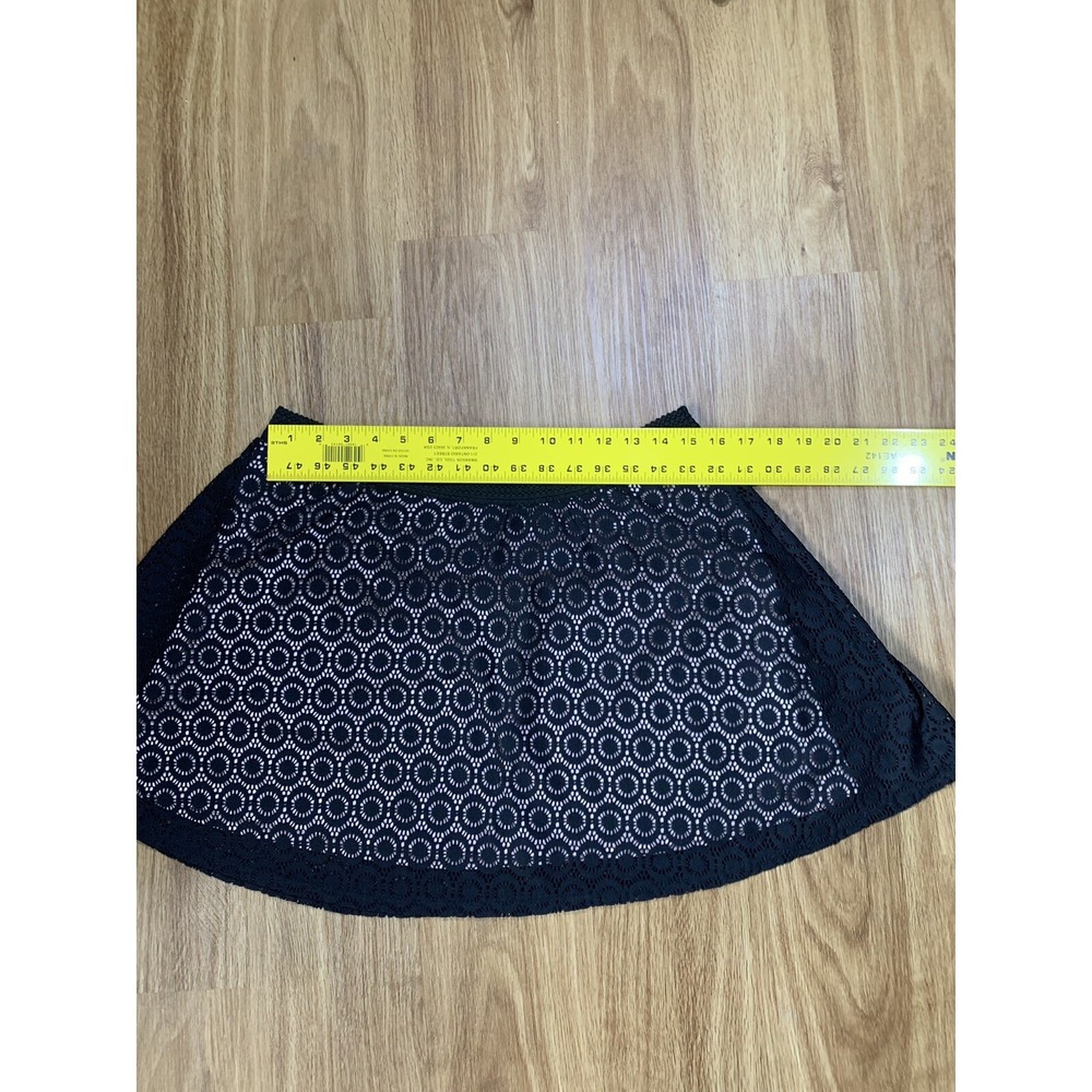 Disney Minnie Rocks The Dots Black Lace Pink Underlay Mini Skirt Elastic XL Jr. - Picture 3 of 7